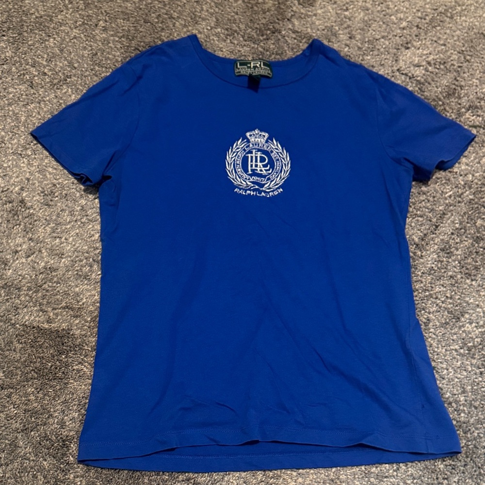 Ralph Lauren Royal Blue Crest Short Sleeve Tee
